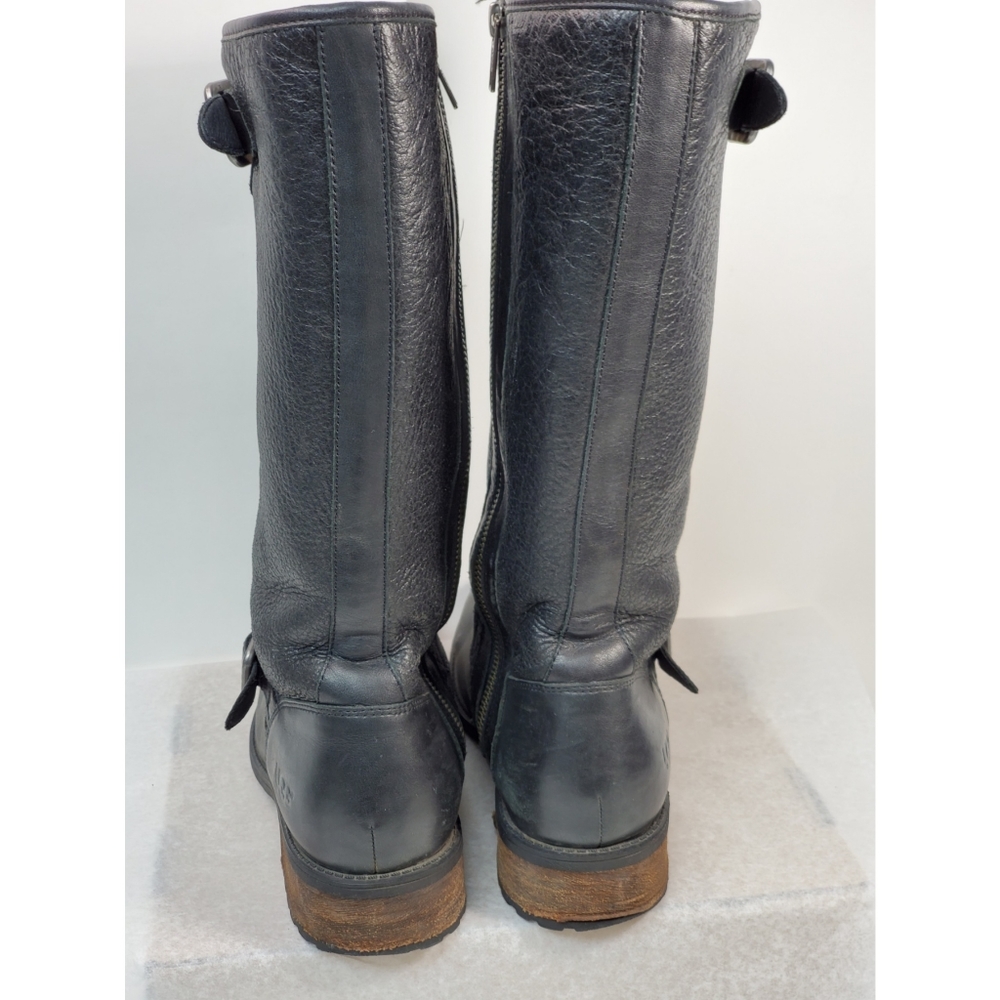 UGG black leather boots - Picture 3 of 16
